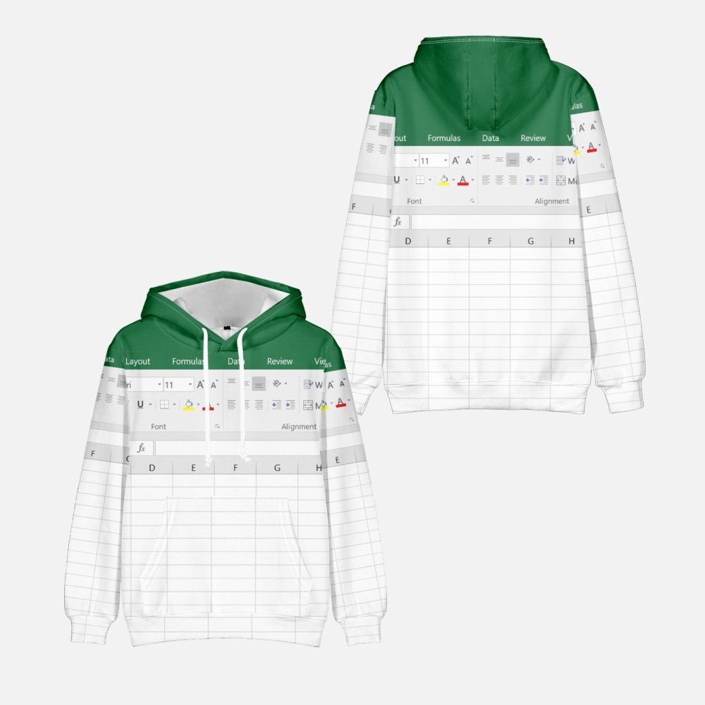 3D Printing Design Software - Casual Excel Hoodie For Men And