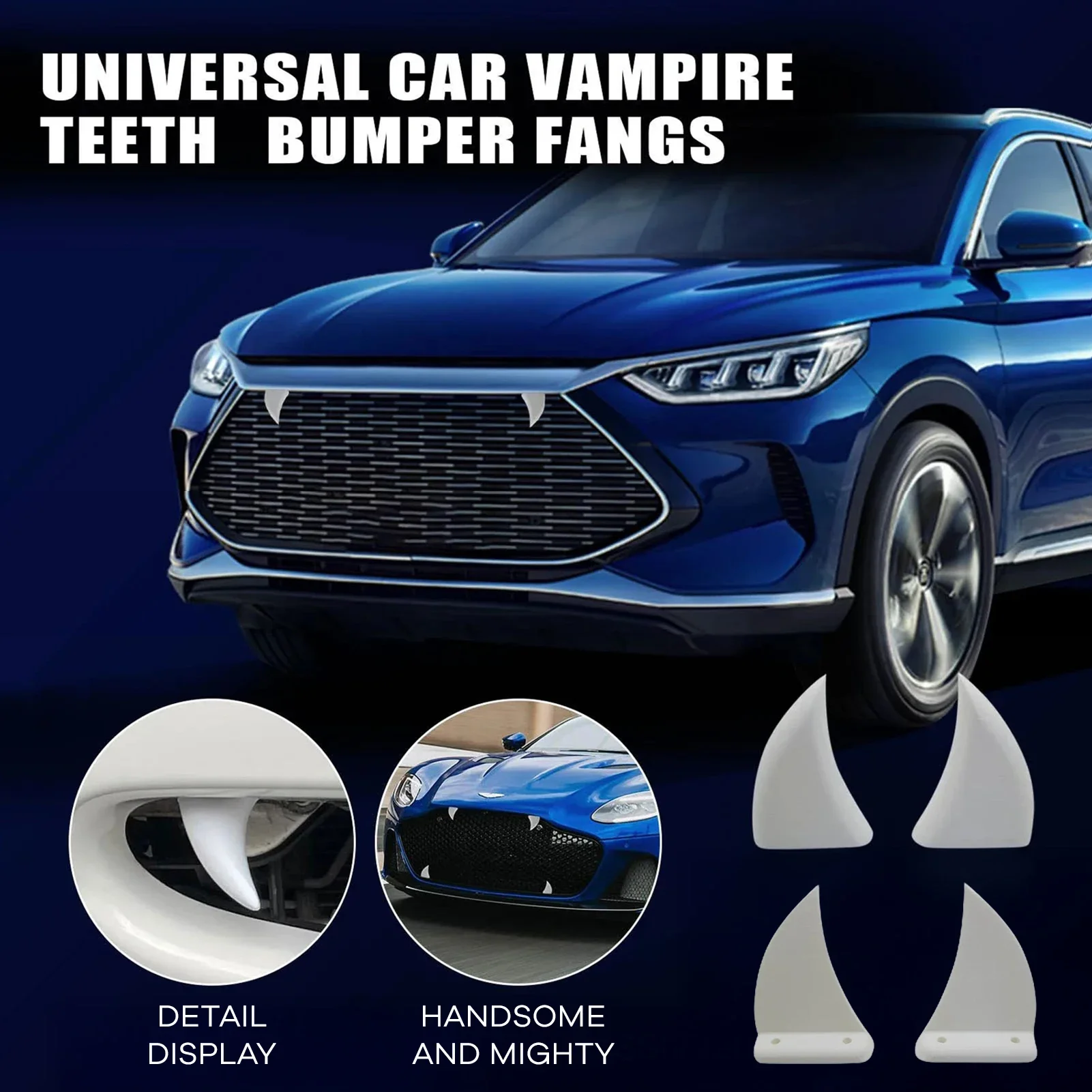 3D Printing Tooth - 2pcs Car Front Grille Teeth Decor