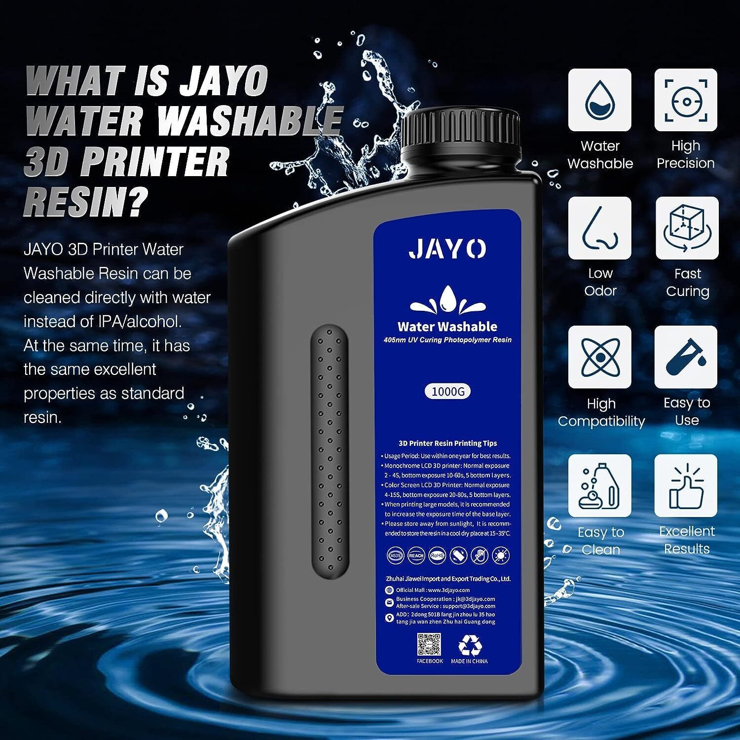 JAYO Standard /ABS-Like/ Water - 3D Printing Uv Resin ulasan dan harga