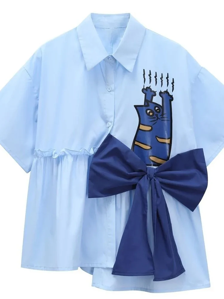 Zoki 3D Bow Cute Shirt Women L - 3D Printing Drawing ulasan dan harga