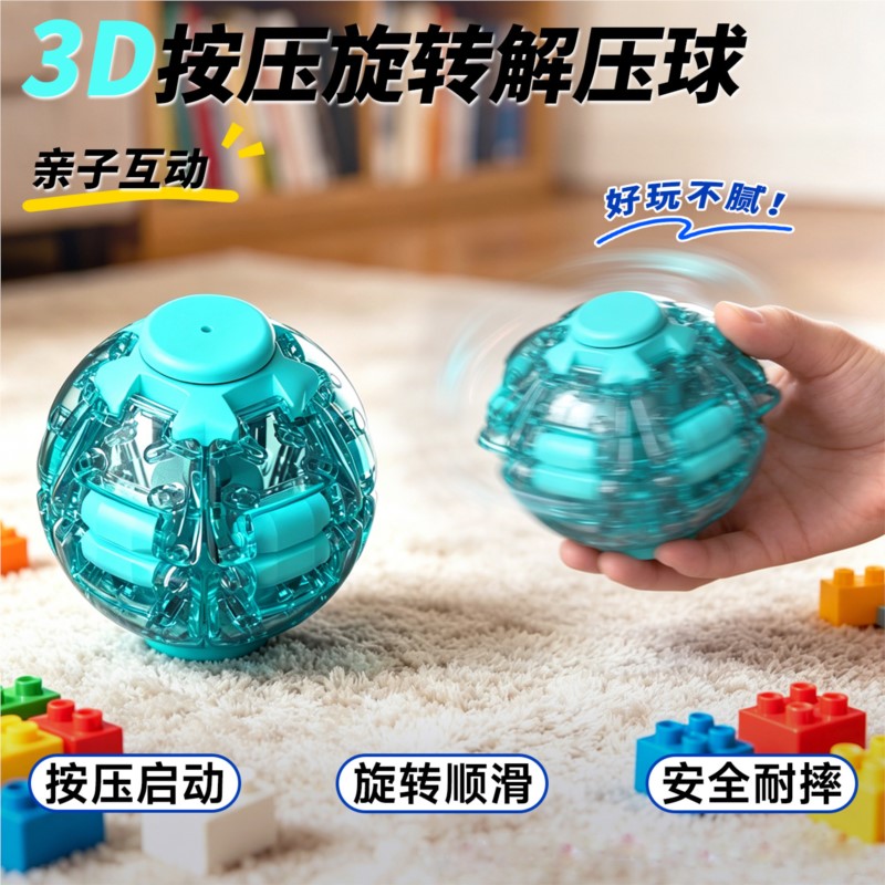 Stress Relief Ball Smooth Spin - 3D Printing Drawing ulasan dan harga