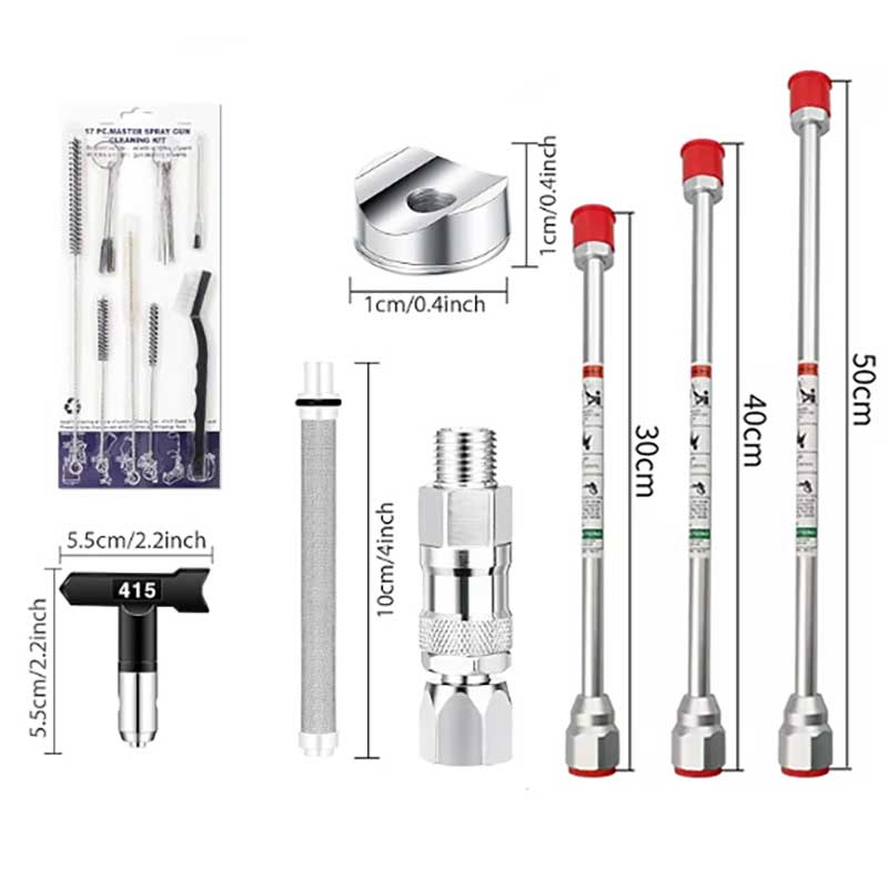 17 Pcs Airless Paint Sprayer G - Nozzle Cleaning Kit ulasan dan harga