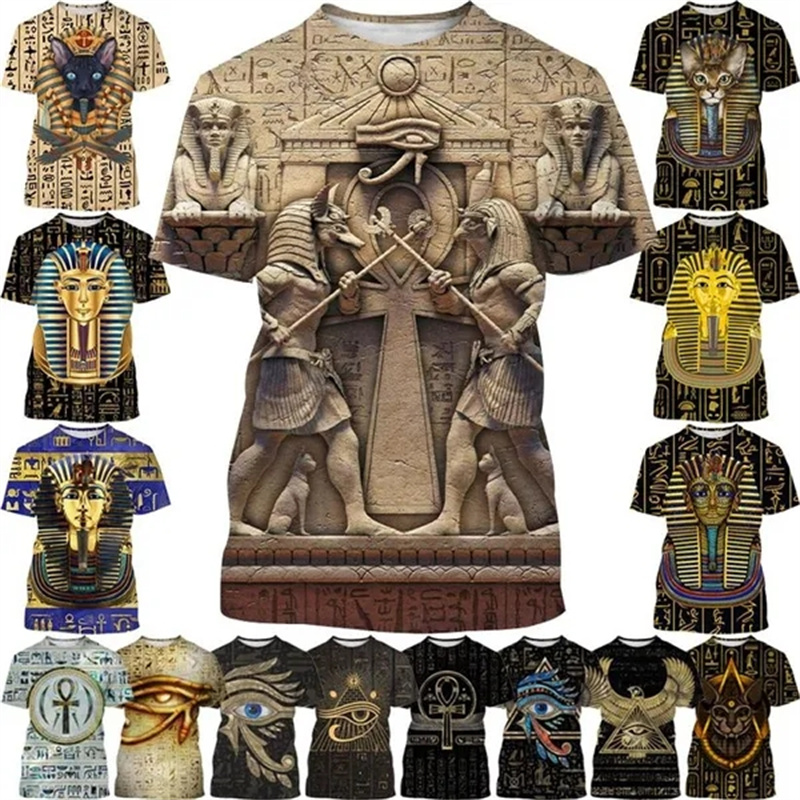 Summer New Pharaoh 3D Print T- - 3D Printing Online ulasan dan harga