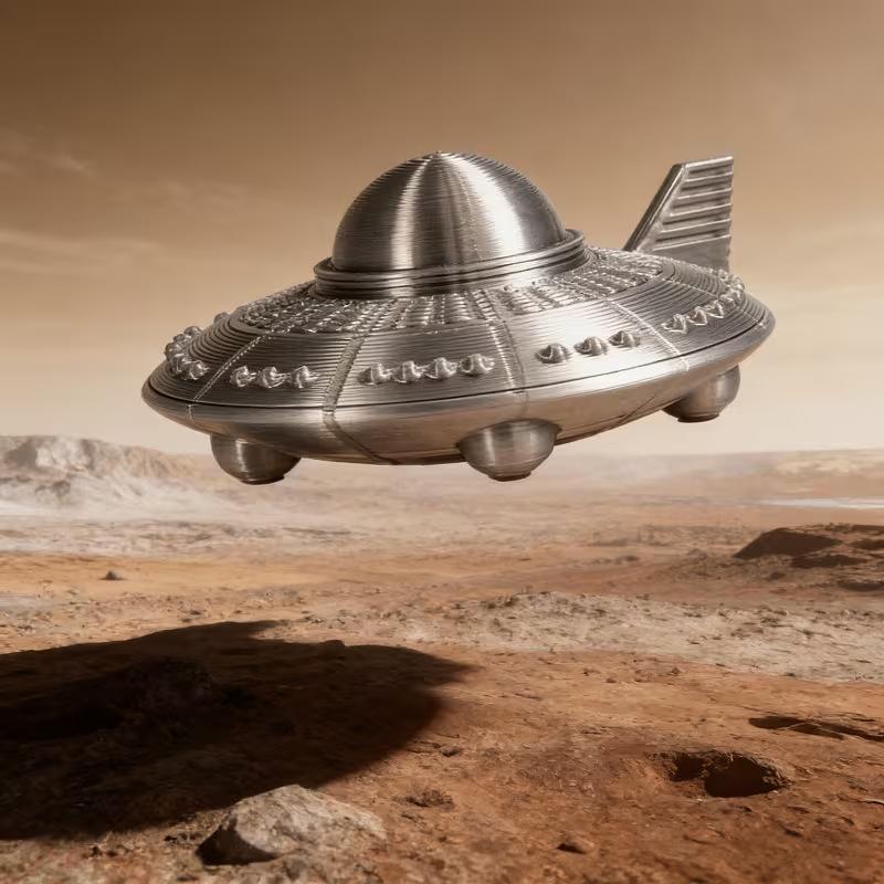 3D Printed UFO Figurines Retro - 3D Printing App ulasan dan harga