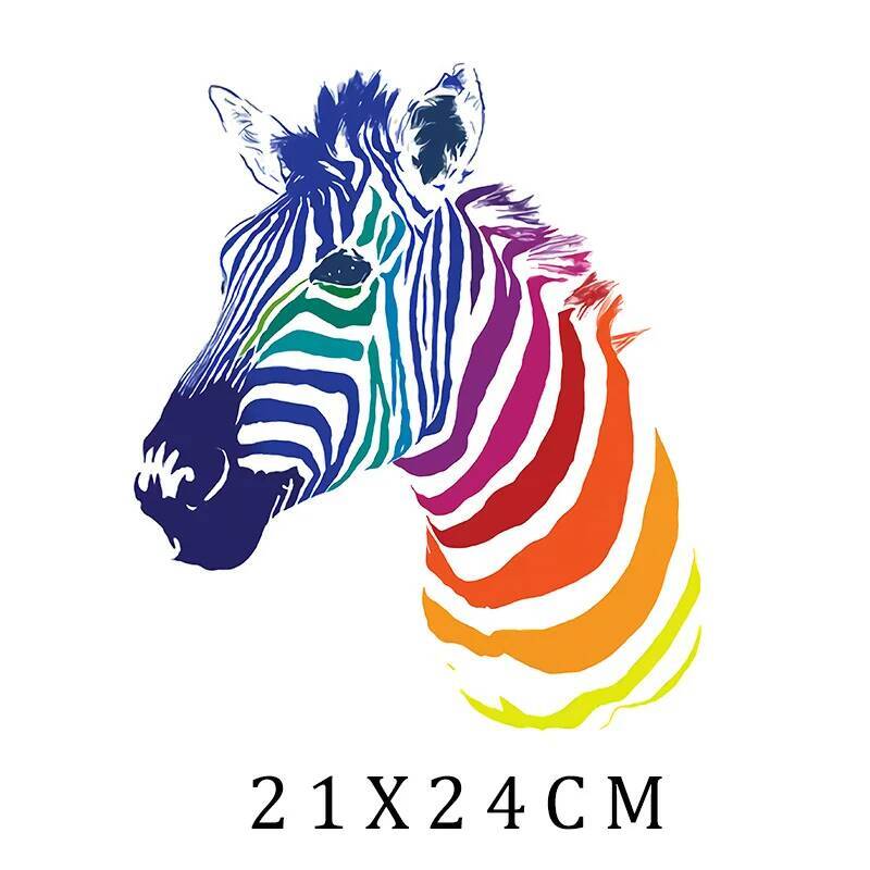 Colors Zebras Animal Patches D - 3D Printing Vinyl ulasan dan harga