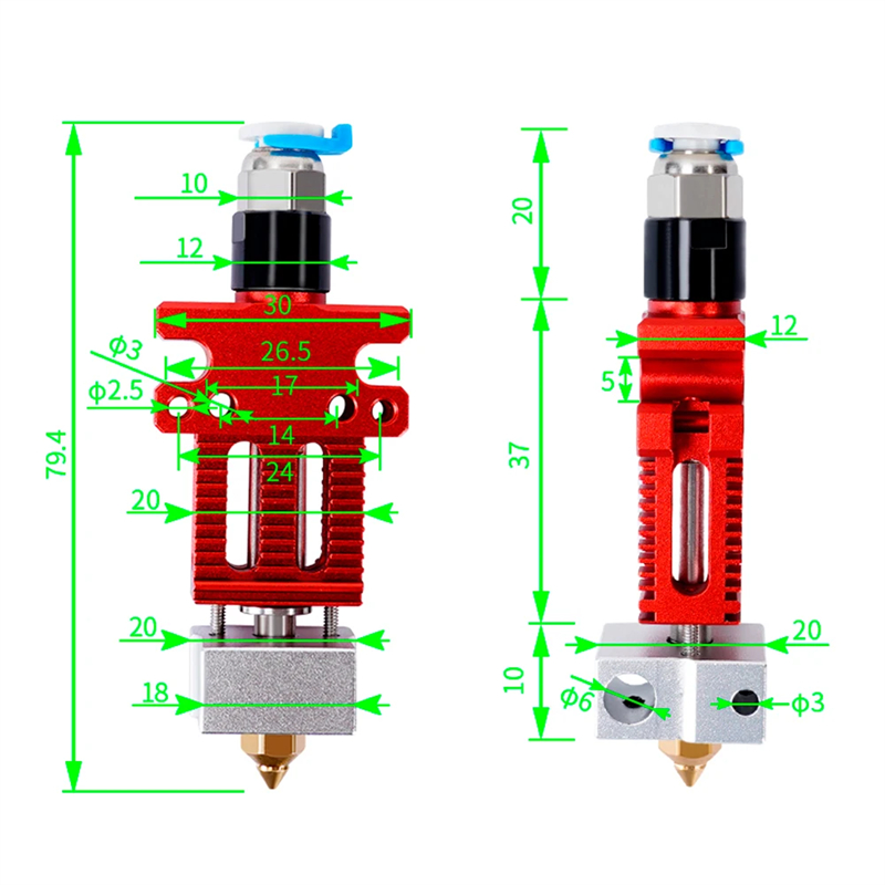3D Printer Parts CR6 SE J-head - 3D Printing Ender ulasan dan harga