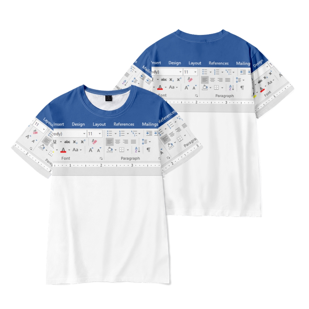 3D Casual Excel tshirt for Men - 3D Printing Design Software ulasan dan harga