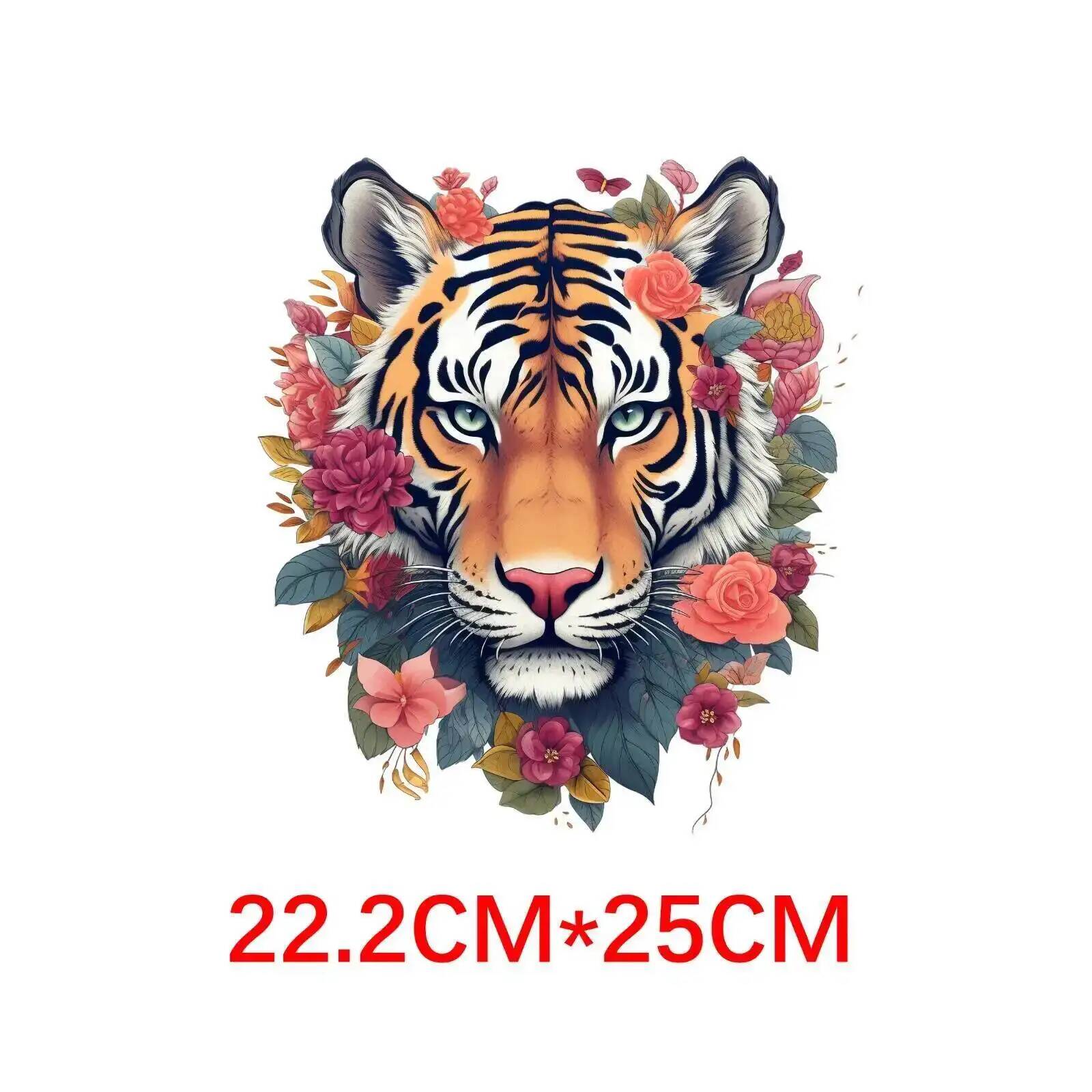 25cm Lion Tiger Flower Animal  - 3D Printing Vinyl ulasan dan harga