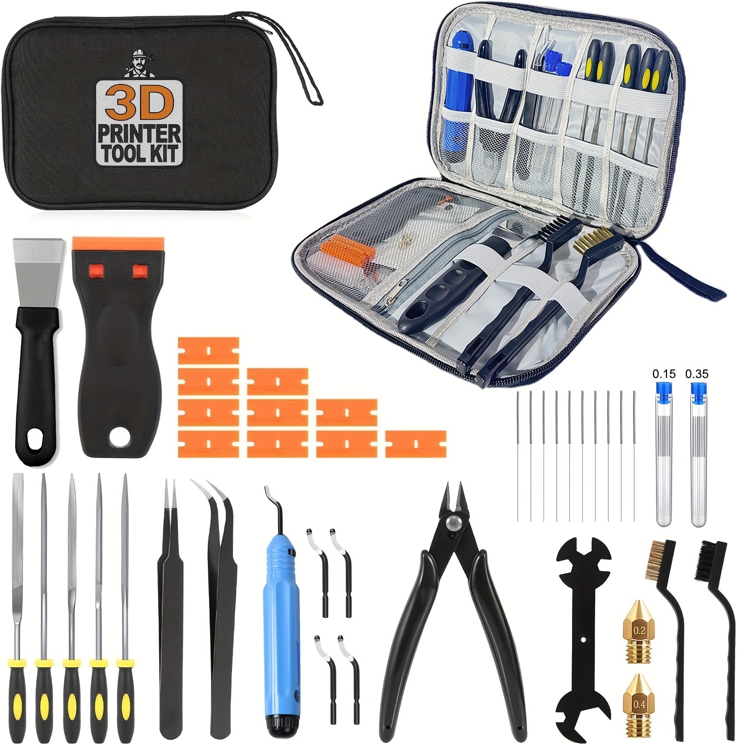3D Printer Tools Kit, 33pcs 3D - 3D Printing Fdm ulasan dan harga