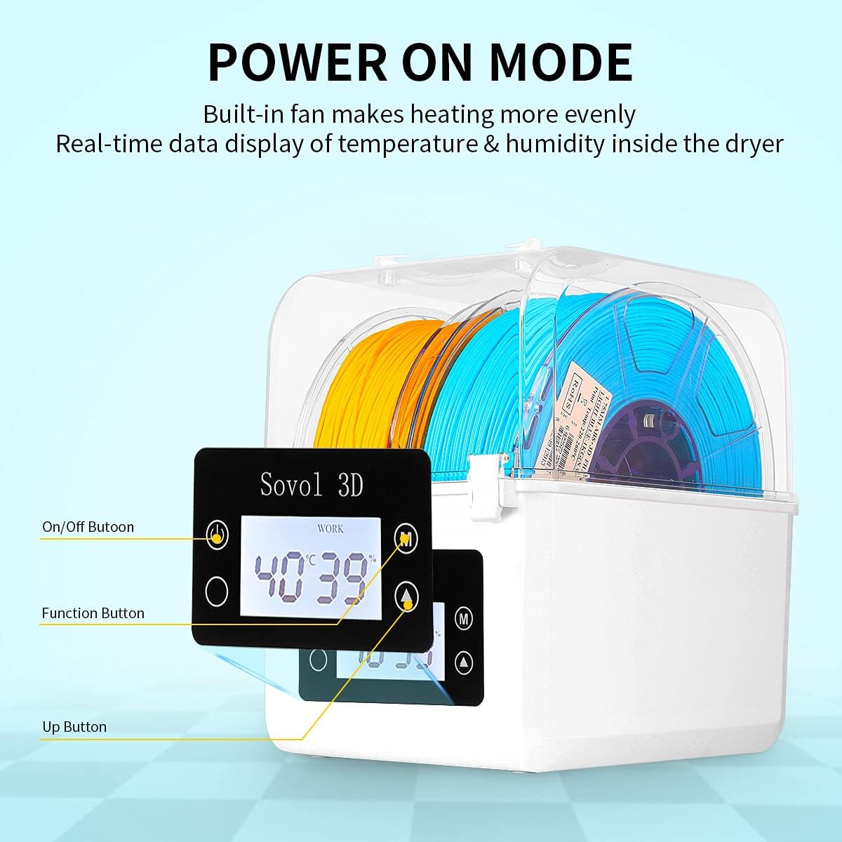 Sovol Filament Dryer 2023, SH0 - 3D Printing Deck Box ulasan dan harga