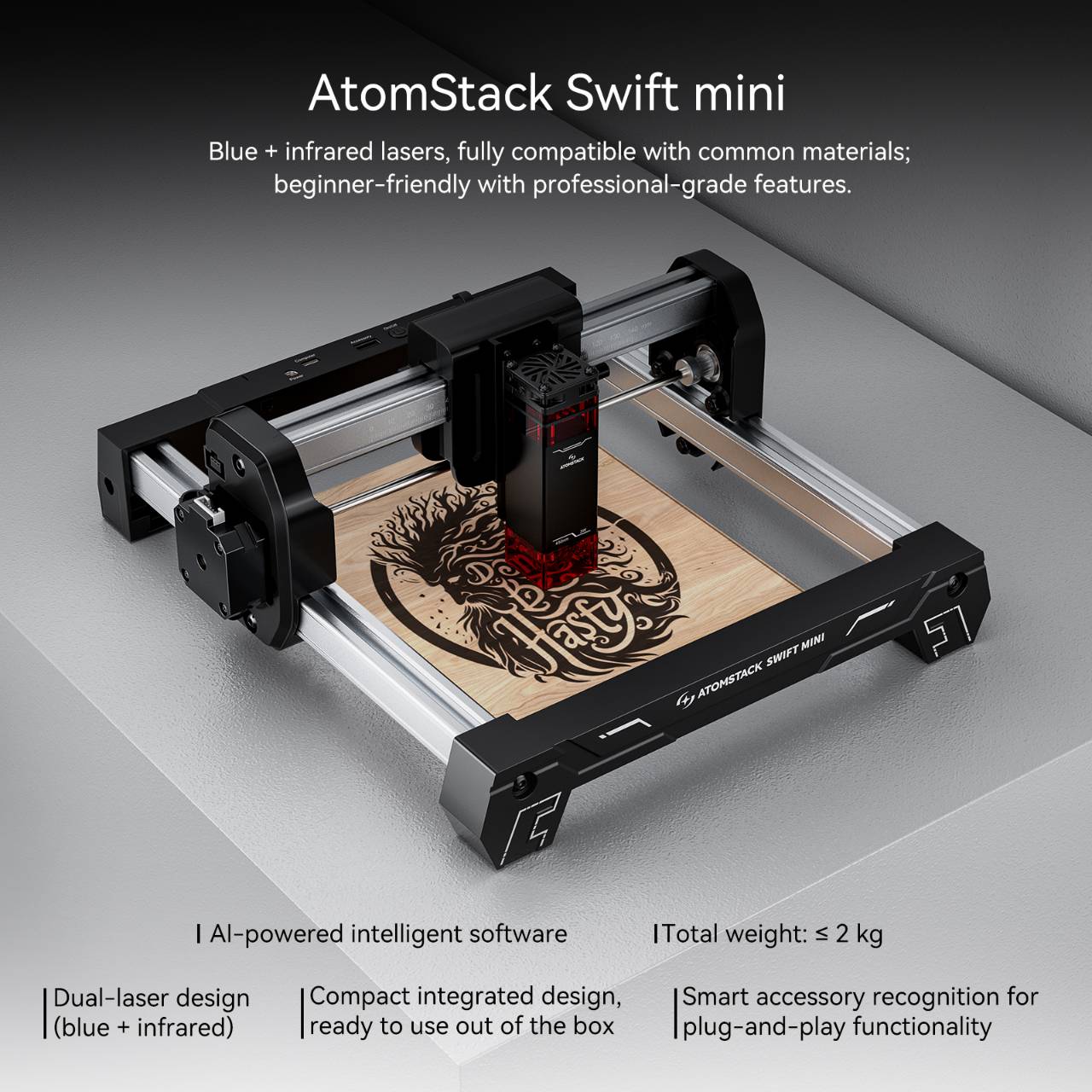 ATOMSTACK Swift Mini Laser Eng - 3D Printing Design Software ulasan dan harga