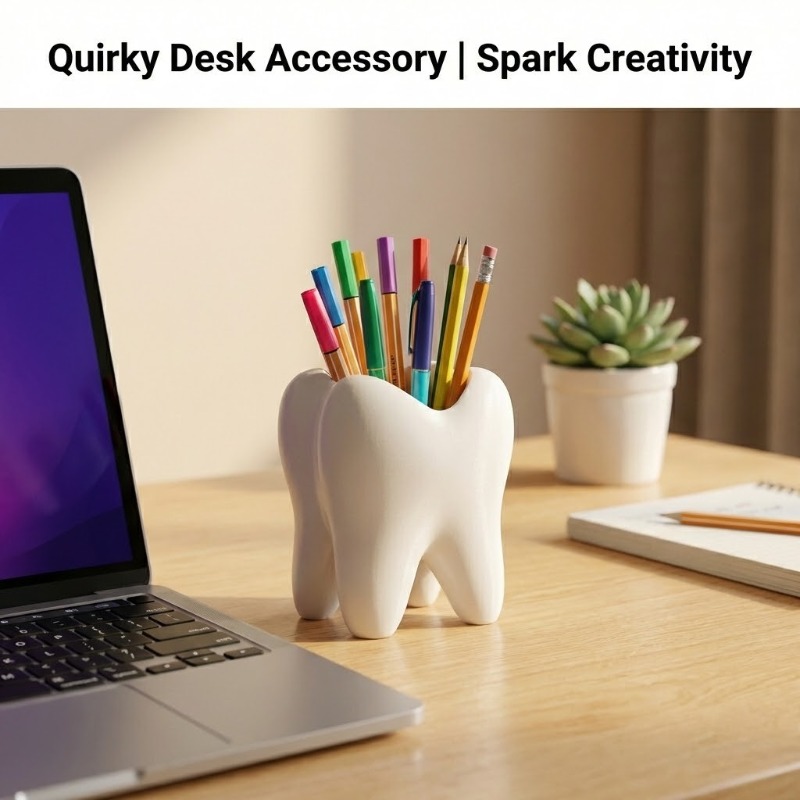 3D Printed Tooth Shaped Deskto - 3D Printing Tooth ulasan dan harga
