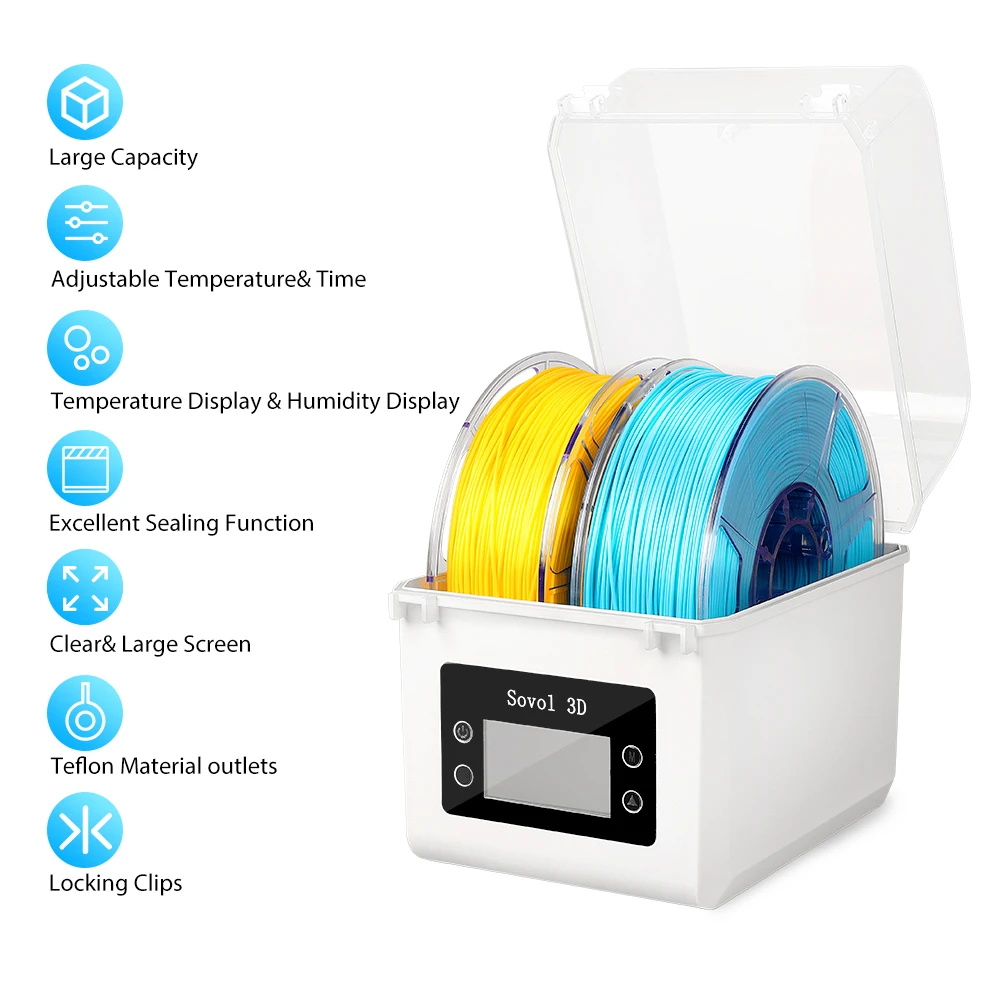 Sovol 2 Rolls Filament Dehydra - 3D Printing Deck Box ulasan dan harga