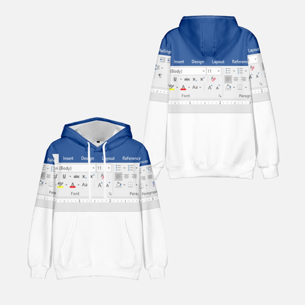 3D Casual Excel Hoodie for Men - 3D Printing Design Software ulasan dan harga