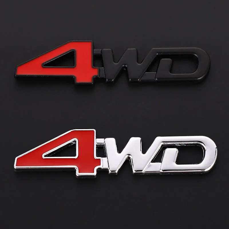 1Pcs Car 3D Metal Stickers 4WD - 3D Printing Online ulasan dan harga